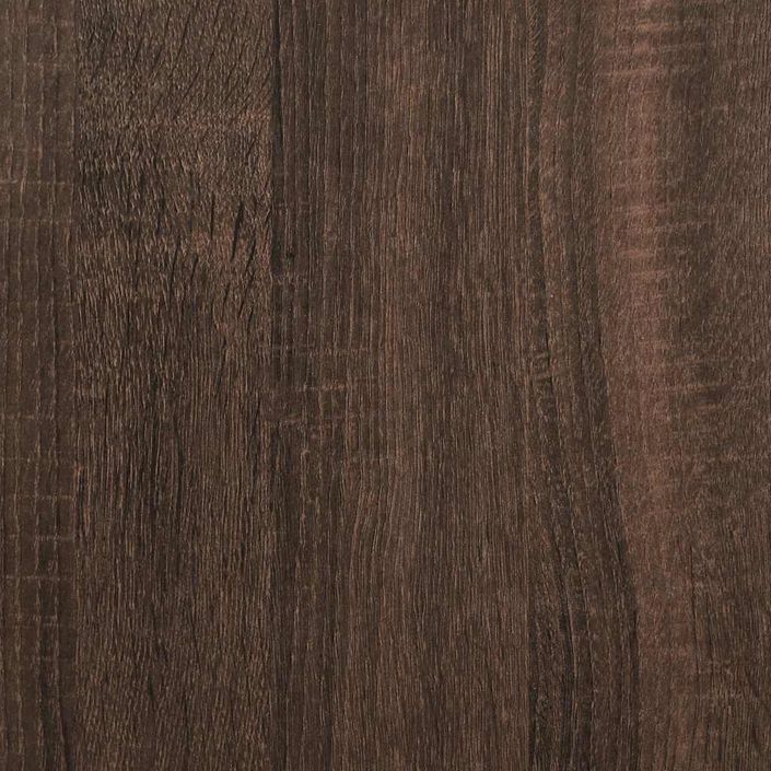 Table console chêne marron 90x35x80 cm bois d'ingénierie - Photo n°9