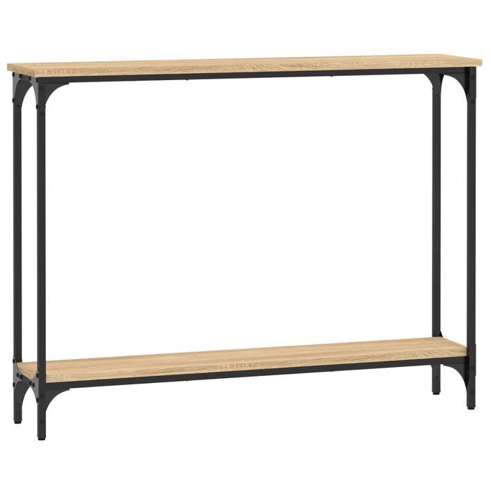 Table console chêne sonoma 100x22,5x75 cm bois d'ingénierie - Photo n°2