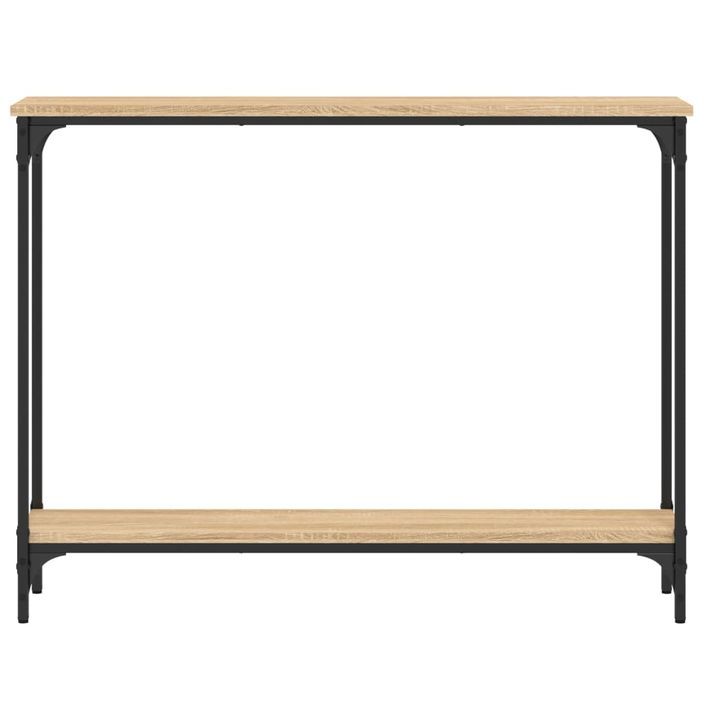 Table console chêne sonoma 100x22,5x75 cm bois d'ingénierie - Photo n°4