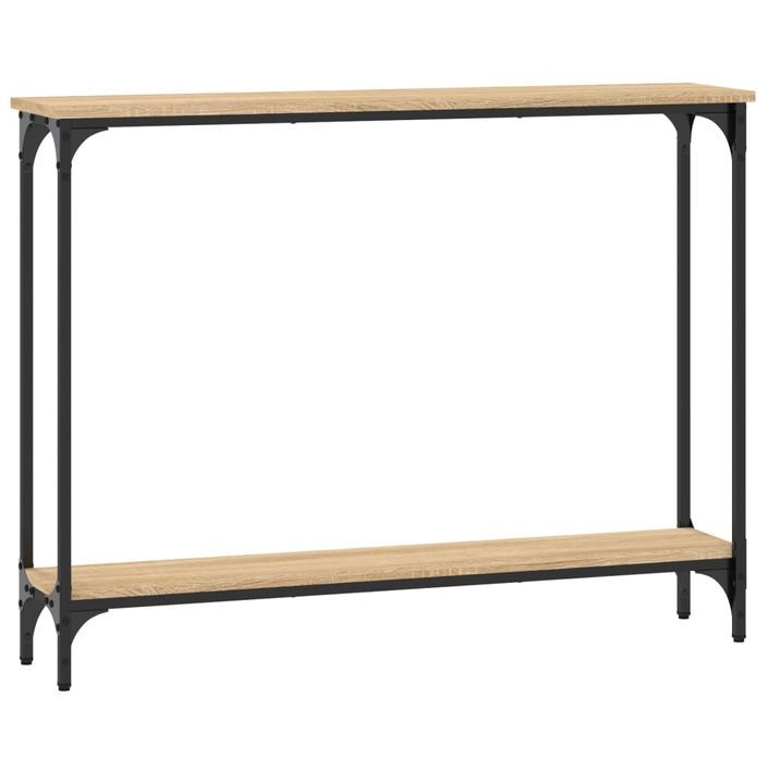 Table console chêne sonoma 100x22,5x75 cm bois d'ingénierie - Photo n°6