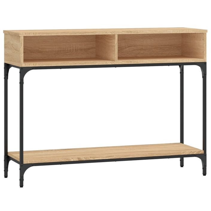 Table console chêne sonoma 100x30,5x75 cm bois d'ingénierie - Photo n°2