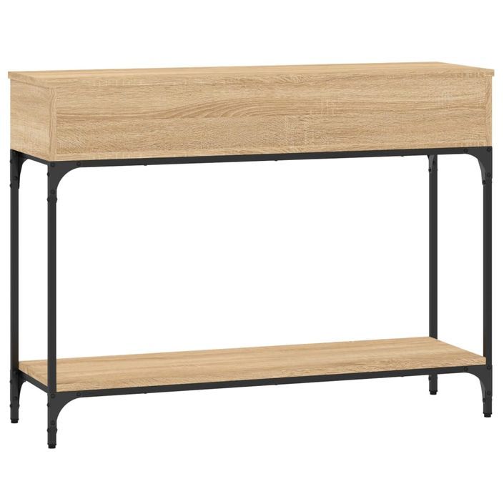 Table console chêne sonoma 100x30,5x75 cm bois d'ingénierie - Photo n°6