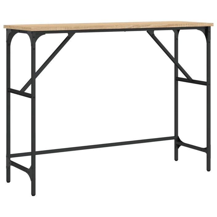 Table console chêne sonoma 100x32x75 cm bois d'ingénierie - Photo n°1