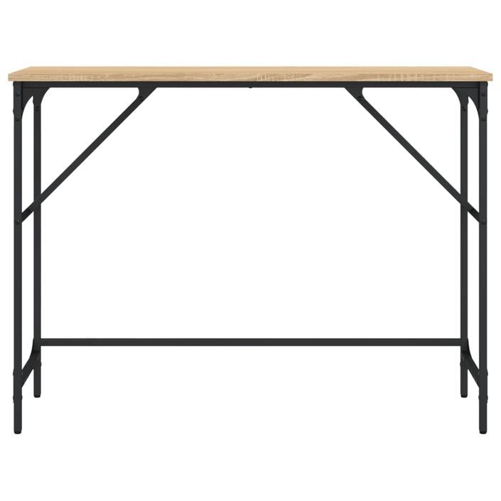 Table console chêne sonoma 100x32x75 cm bois d'ingénierie - Photo n°4
