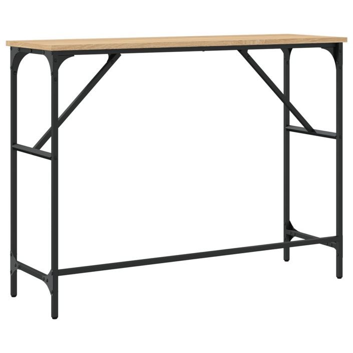Table console chêne sonoma 100x32x75 cm bois d'ingénierie - Photo n°6