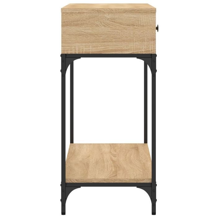 Table console chêne sonoma 100x34,5x75 cm bois d'ingénierie - Photo n°5