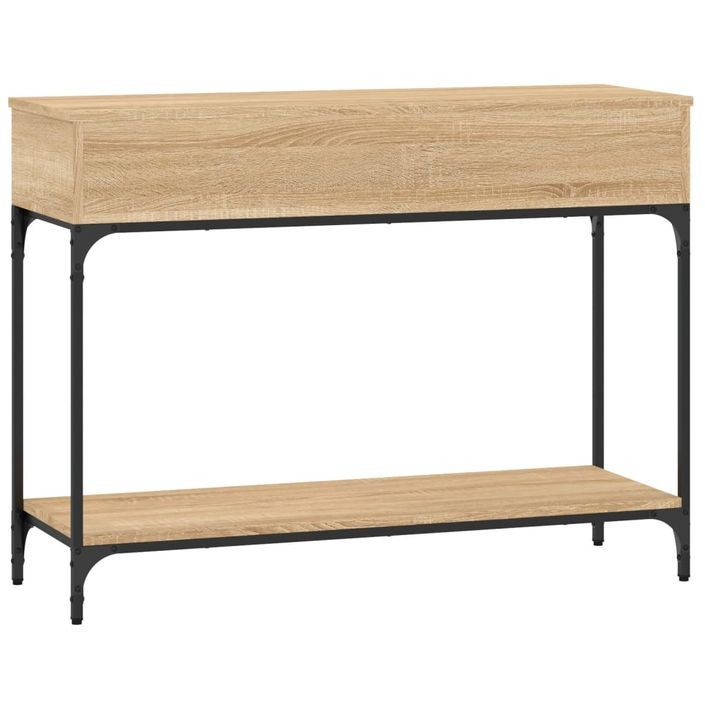 Table console chêne sonoma 100x34,5x75 cm bois d'ingénierie - Photo n°7