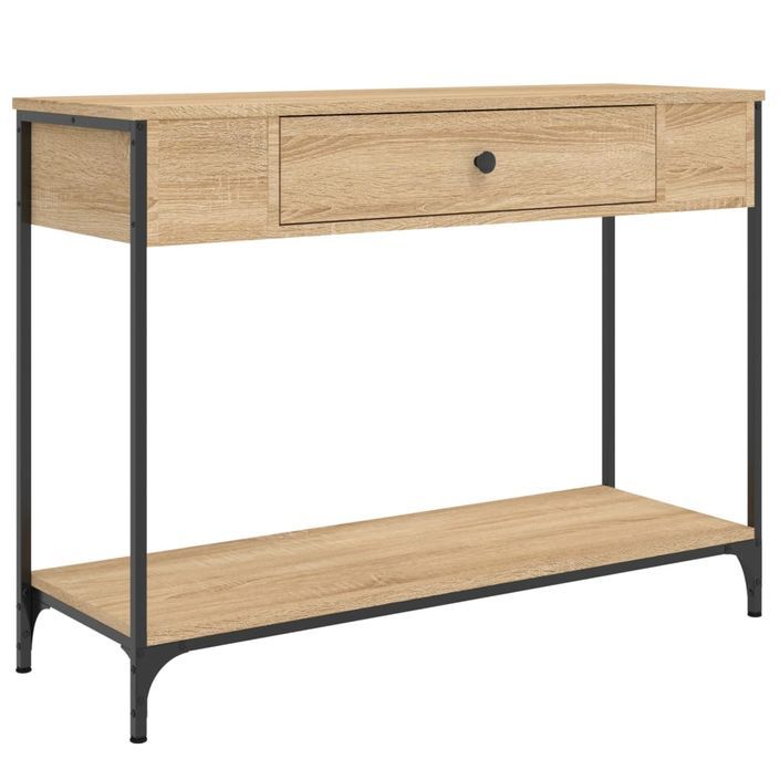 Table console chêne sonoma 100x34,5x75 cm bois d'ingénierie - Photo n°2