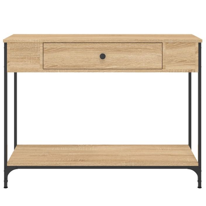 Table console chêne sonoma 100x34,5x75 cm bois d'ingénierie - Photo n°6