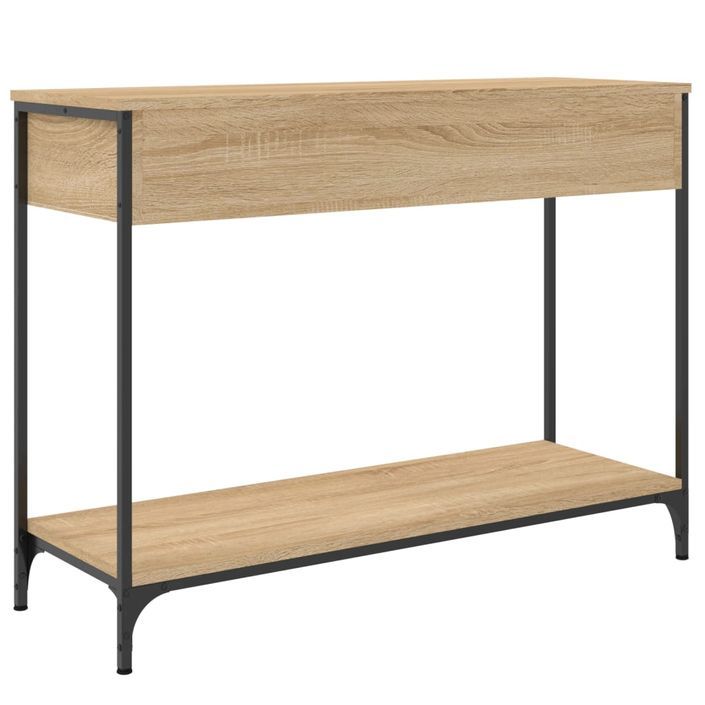 Table console chêne sonoma 100x34,5x75 cm bois d'ingénierie - Photo n°8