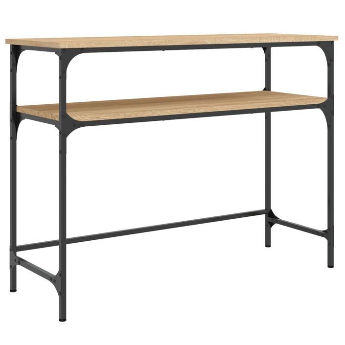 Table console chêne sonoma 100x35,5x75 cm bois d'ingénierie - Photo n°1