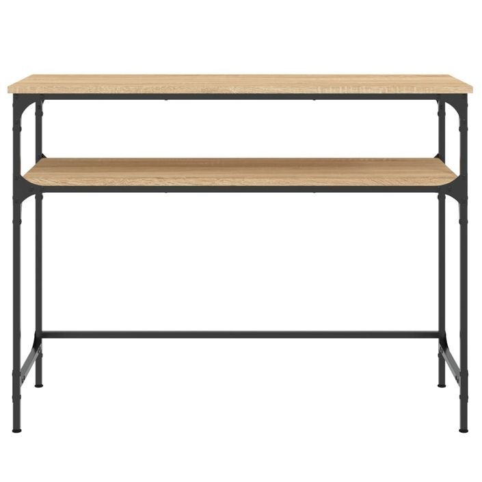 Table console chêne sonoma 100x35,5x75 cm bois d'ingénierie - Photo n°4