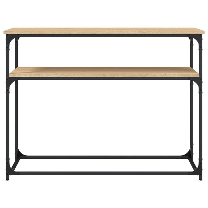 Table console chêne sonoma 100x35,5x75 cm bois d'ingénierie - Photo n°4