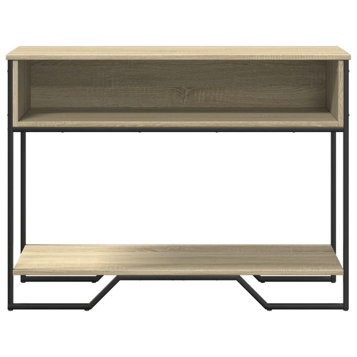 Table console chêne sonoma 100x35x74,5 cm bois d'ingénierie - Photo n°4