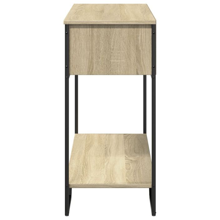 Table console chêne sonoma 100x35x74,5 cm bois d'ingénierie - Photo n°5