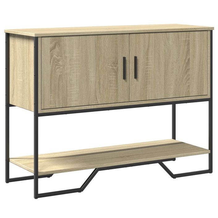 Table console chêne sonoma 100x35x74,5 cm bois d'ingénierie - Photo n°1