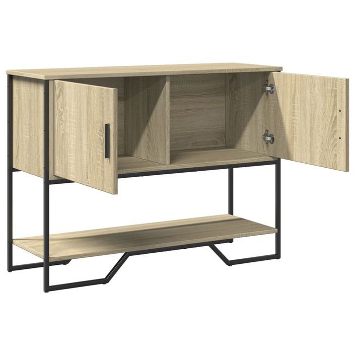 Table console chêne sonoma 100x35x74,5 cm bois d'ingénierie - Photo n°5