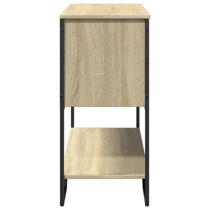 Table console chêne sonoma 100x35x74,5 cm bois d'ingénierie - Photo n°6