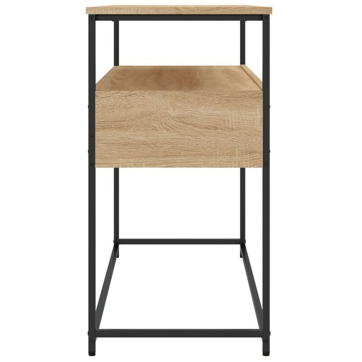 Table console chêne sonoma 100x40x75 cm bois d'ingénierie - Photo n°7