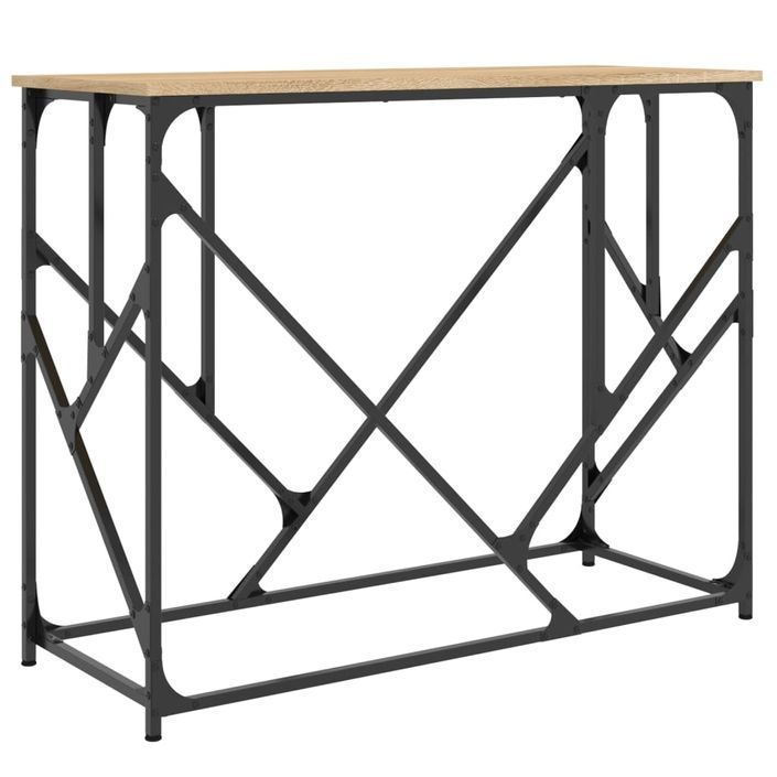 Table console chêne sonoma 100x40x80 cm bois d'ingénierie - Photo n°1