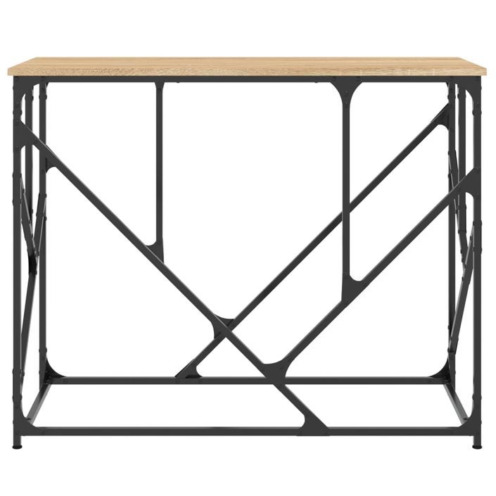 Table console chêne sonoma 100x40x80 cm bois d'ingénierie - Photo n°4