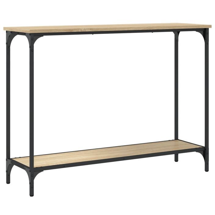 Table console chêne sonoma 101x30,5x75 cm bois d'ingénierie - Photo n°6