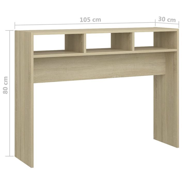 Table console Chêne sonoma 105x30x80 cm - Photo n°7