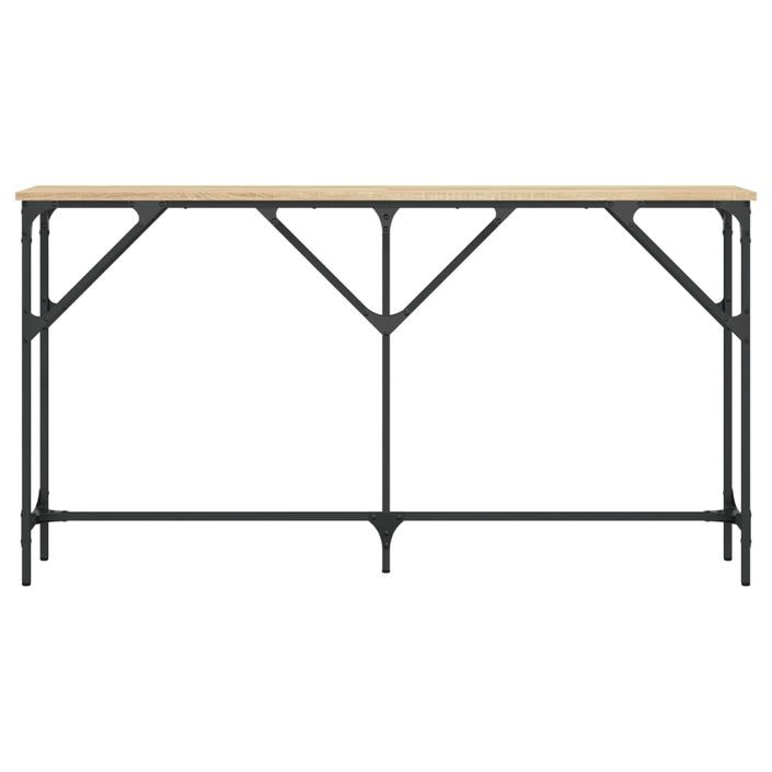 Table console chêne sonoma 140x23x75 cm bois d'ingénierie - Photo n°4