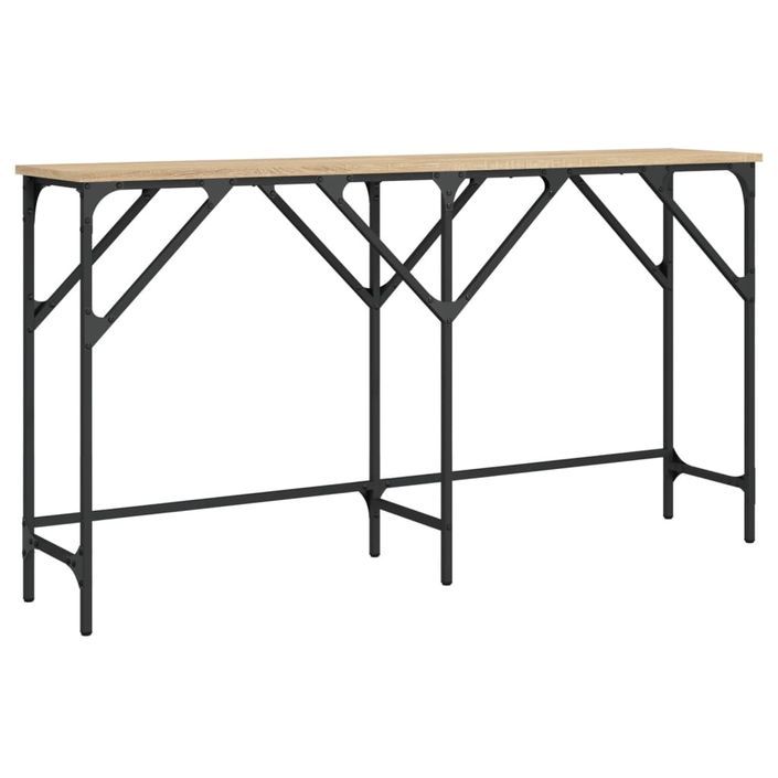 Table console chêne sonoma 140x29x75 cm bois d'ingénierie - Photo n°2