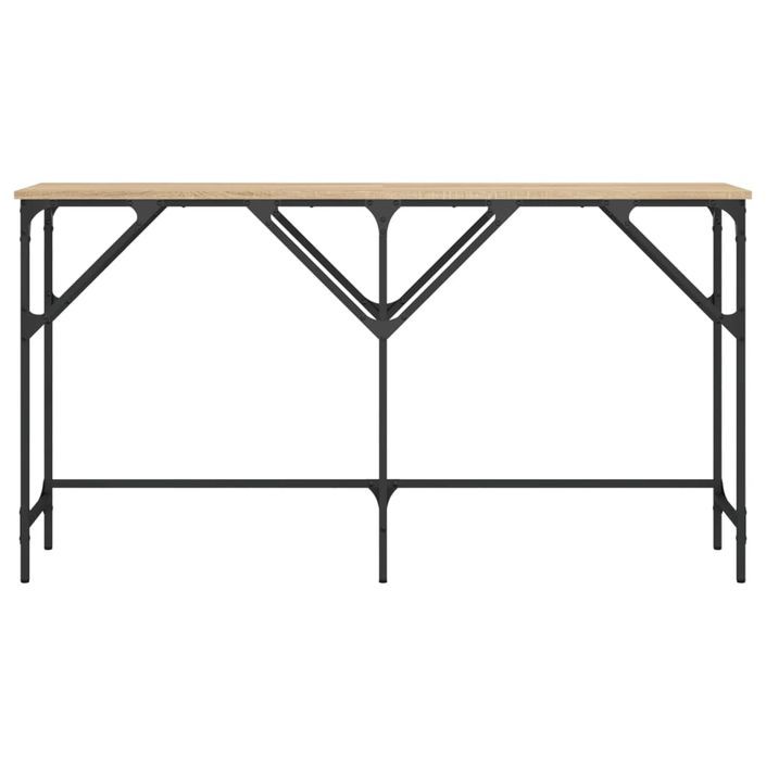 Table console chêne sonoma 140x29x75 cm bois d'ingénierie - Photo n°4