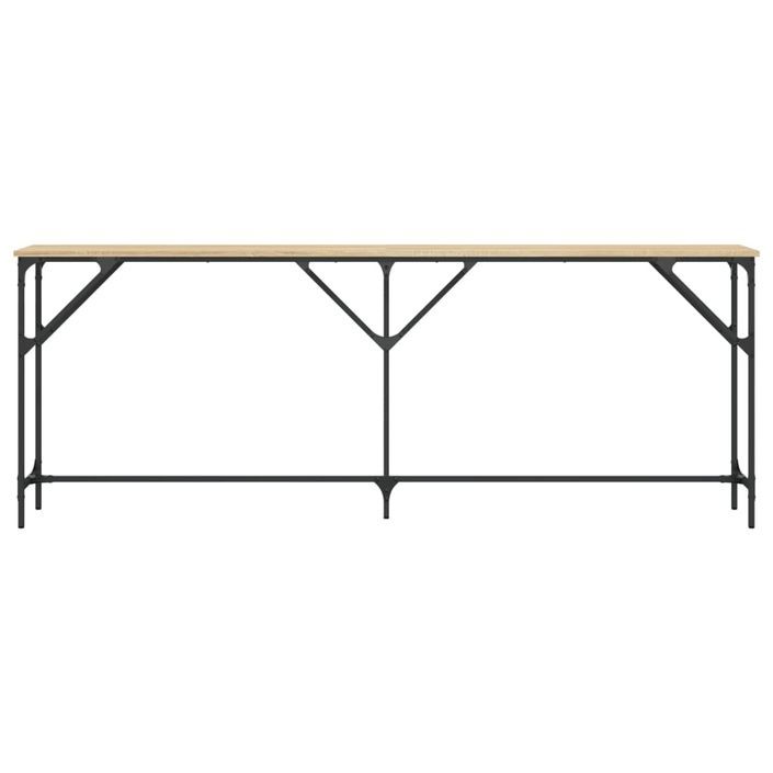 Table console chêne sonoma 200x29x75 cm bois d'ingénierie - Photo n°4