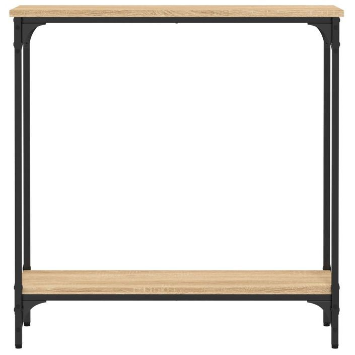 Table console chêne sonoma 75x22,5x75 cm bois d'ingénierie - Photo n°4
