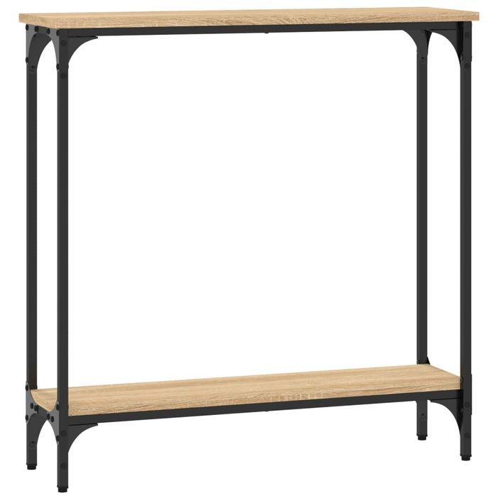 Table console chêne sonoma 75x22,5x75 cm bois d'ingénierie - Photo n°6
