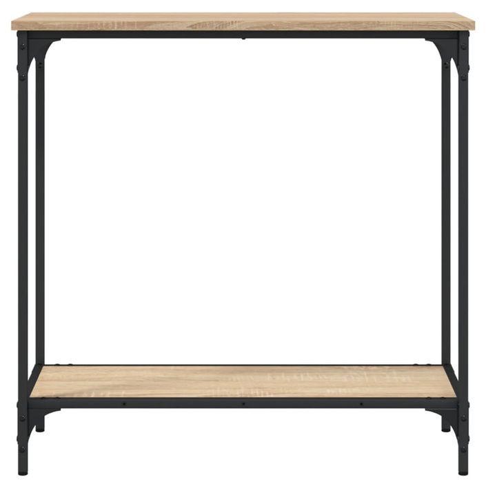 Table console chêne sonoma 75x30,5x75 cm bois d'ingénierie - Photo n°4