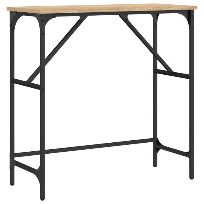 Table console chêne sonoma 75x32x75 cm bois d'ingénierie - Photo n°1