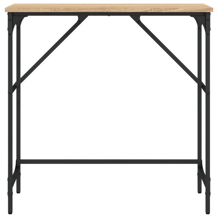 Table console chêne sonoma 75x32x75 cm bois d'ingénierie - Photo n°4