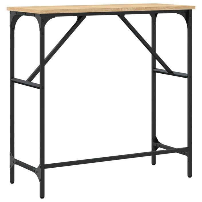 Table console chêne sonoma 75x32x75 cm bois d'ingénierie - Photo n°6