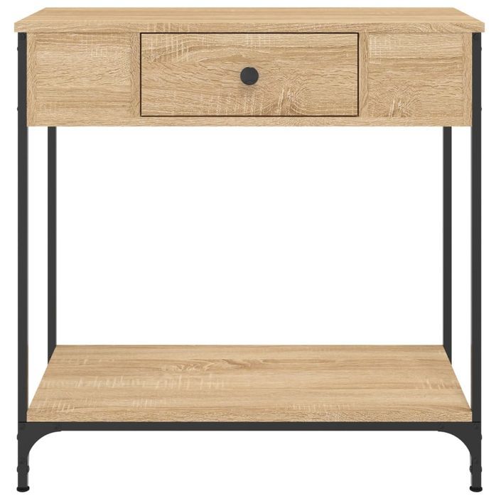 Table console chêne sonoma 75x34,5x75 cm bois d'ingénierie - Photo n°6