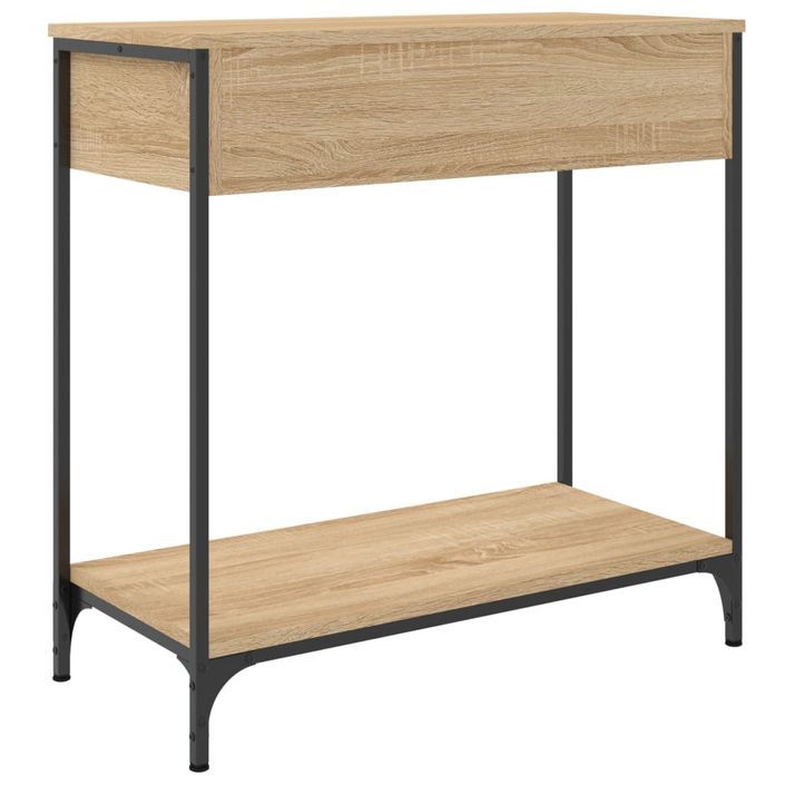 Table console chêne sonoma 75x34,5x75 cm bois d'ingénierie - Photo n°8