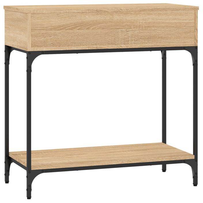 Table console chêne sonoma 75x34,5x75 cm bois d'ingénierie - Photo n°7