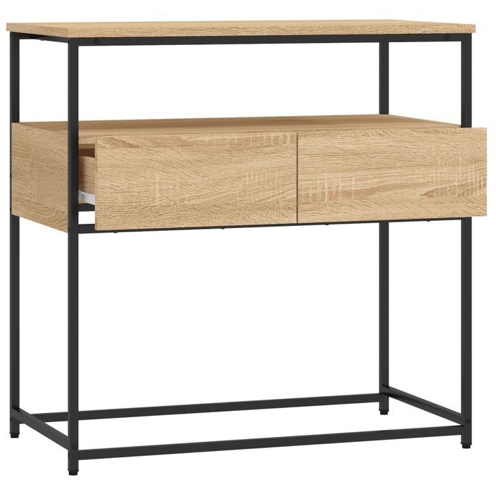 Table console chêne sonoma 75x40x75 cm bois d'ingénierie - Photo n°5