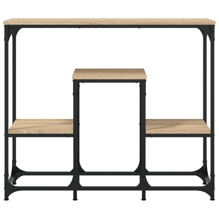 Table console chêne sonoma 89,5x28x76 cm bois d'ingénierie - Photo n°4