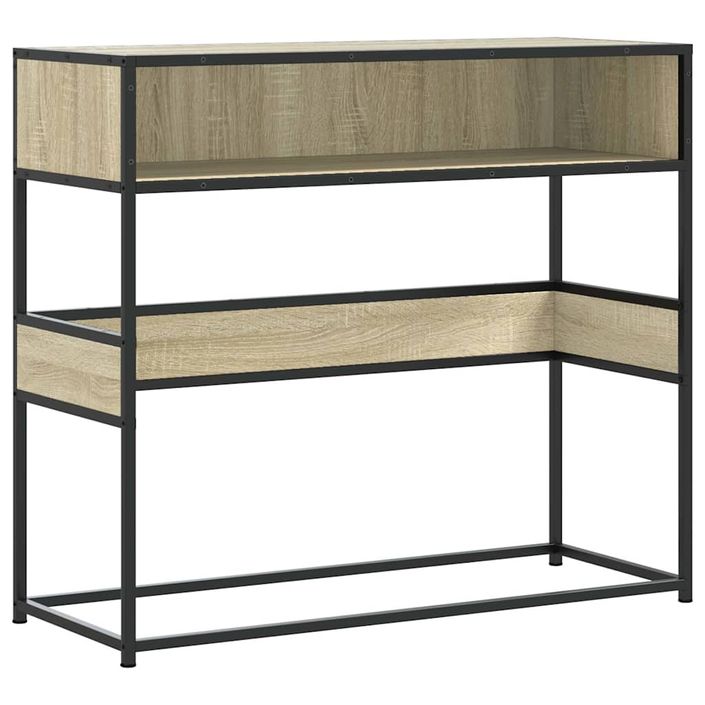 Table console chêne sonoma 90x35x80 cm bois d'ingénierie - Photo n°2