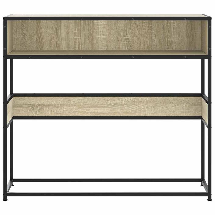 Table console chêne sonoma 90x35x80 cm bois d'ingénierie - Photo n°4