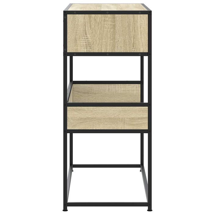 Table console chêne sonoma 90x35x80 cm bois d'ingénierie - Photo n°5
