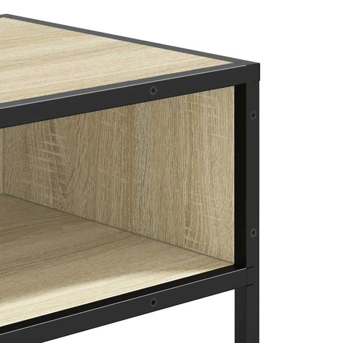 Table console chêne sonoma 90x35x80 cm bois d'ingénierie - Photo n°7