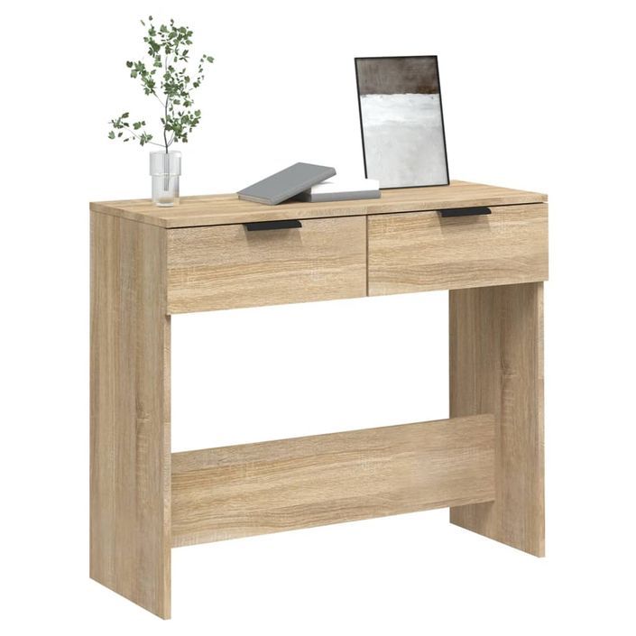 Table console Chêne sonoma 90x36x75 cm Bois d'ingénierie - Photo n°4