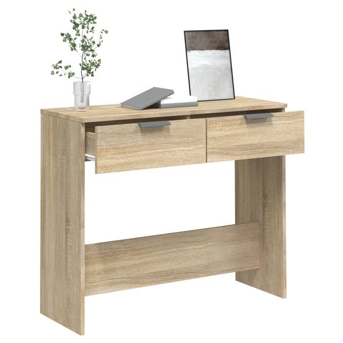 Table console Chêne sonoma 90x36x75 cm Bois d'ingénierie - Photo n°5