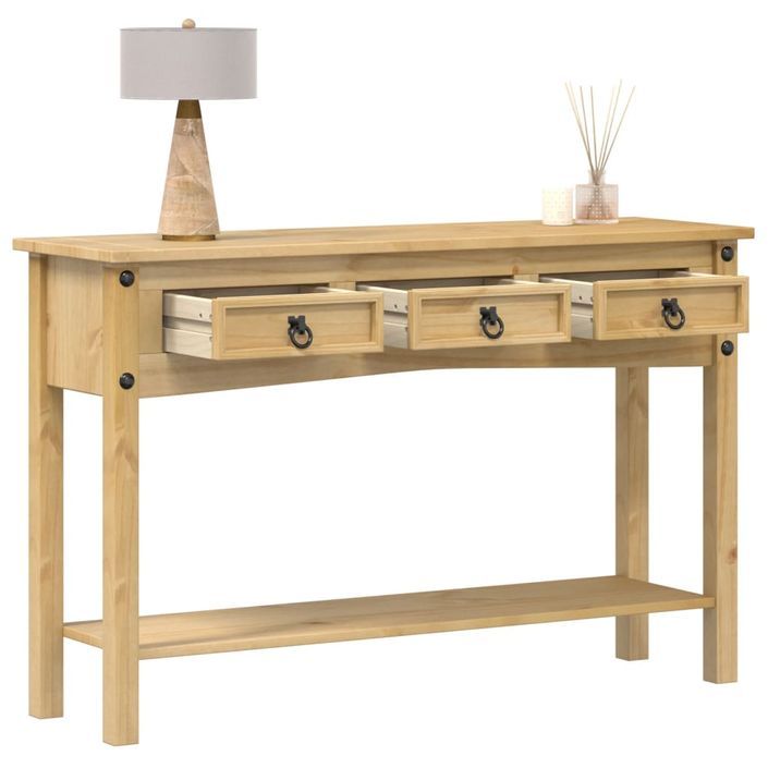 Table console Corona 114x34,5x73 cm bois de pin massif - Photo n°1