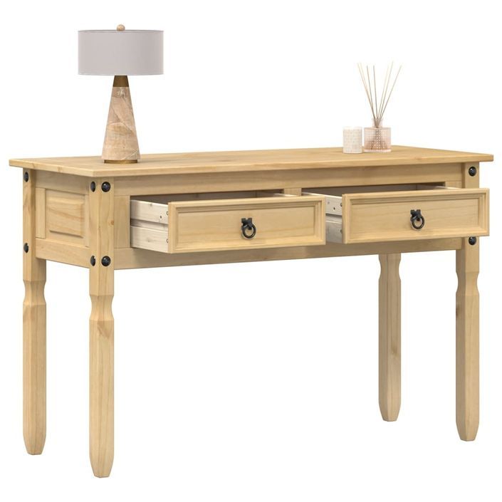Table console Corona 115x46x73 cm bois de pin massif - Photo n°1